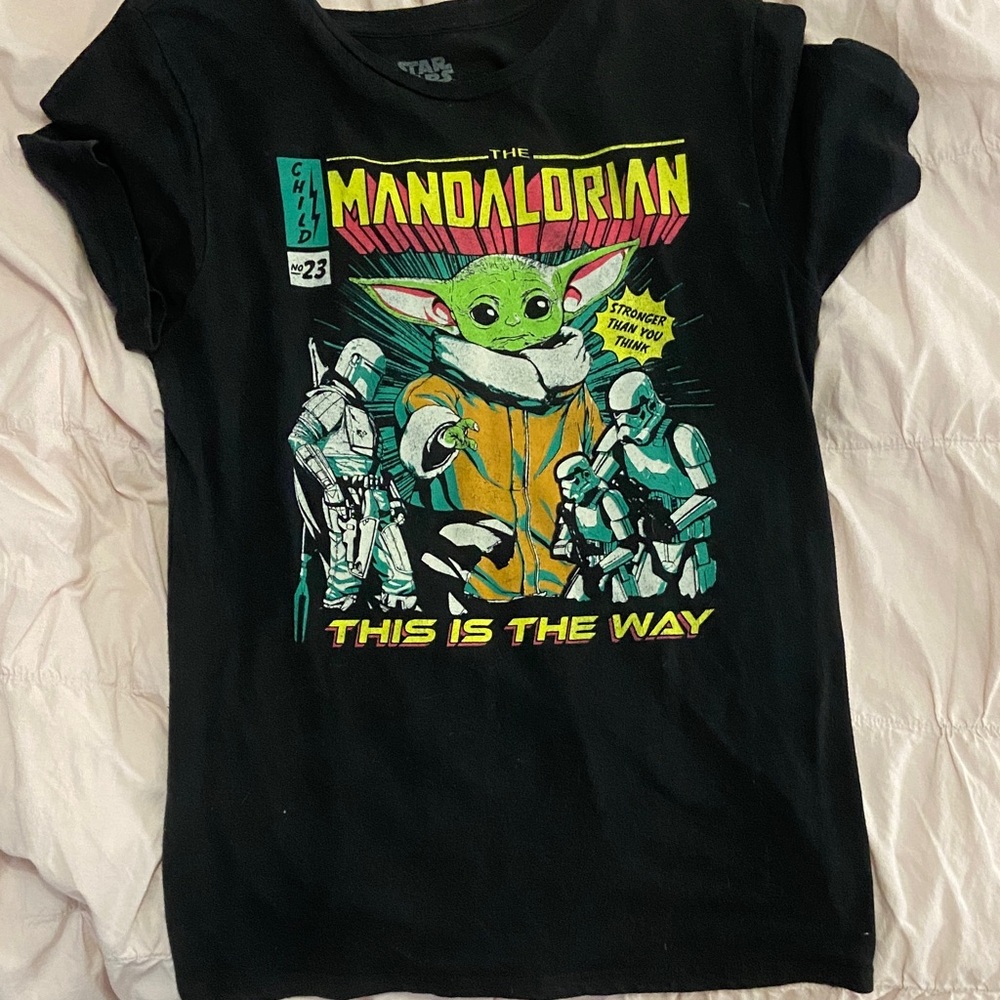 Star Wars Black Mandalorian Kids Tee